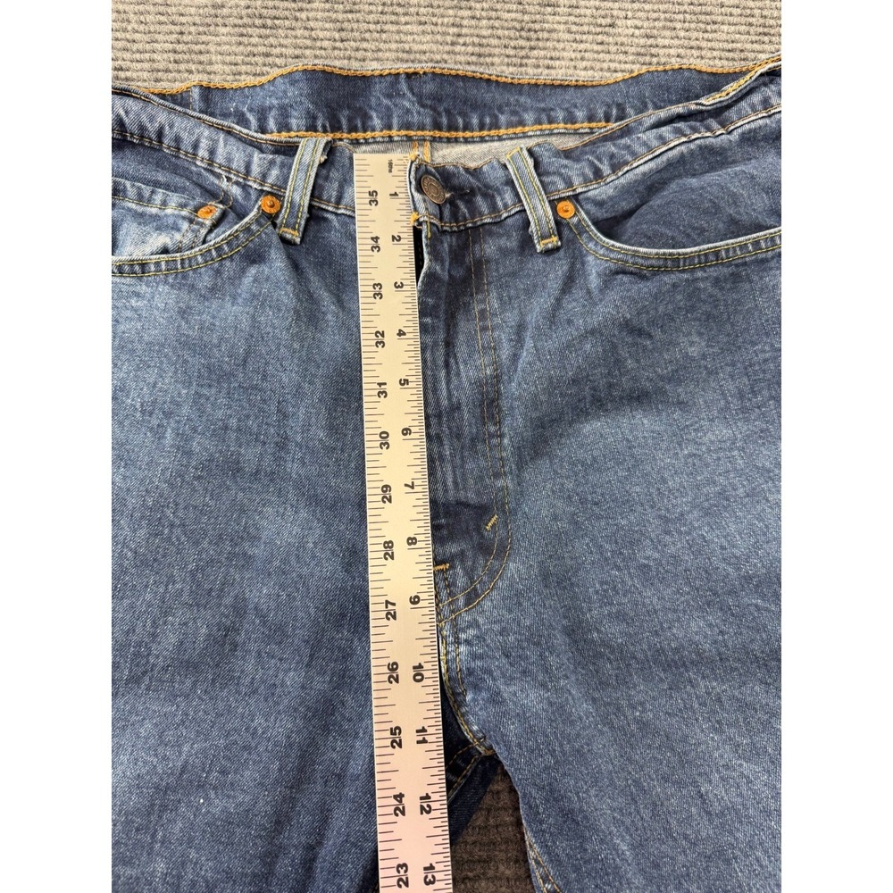 Levi's 505 Regular Fit Straight Leg Jeans Mens 36x34 Medium Wash Blue - Picture 3 of 11